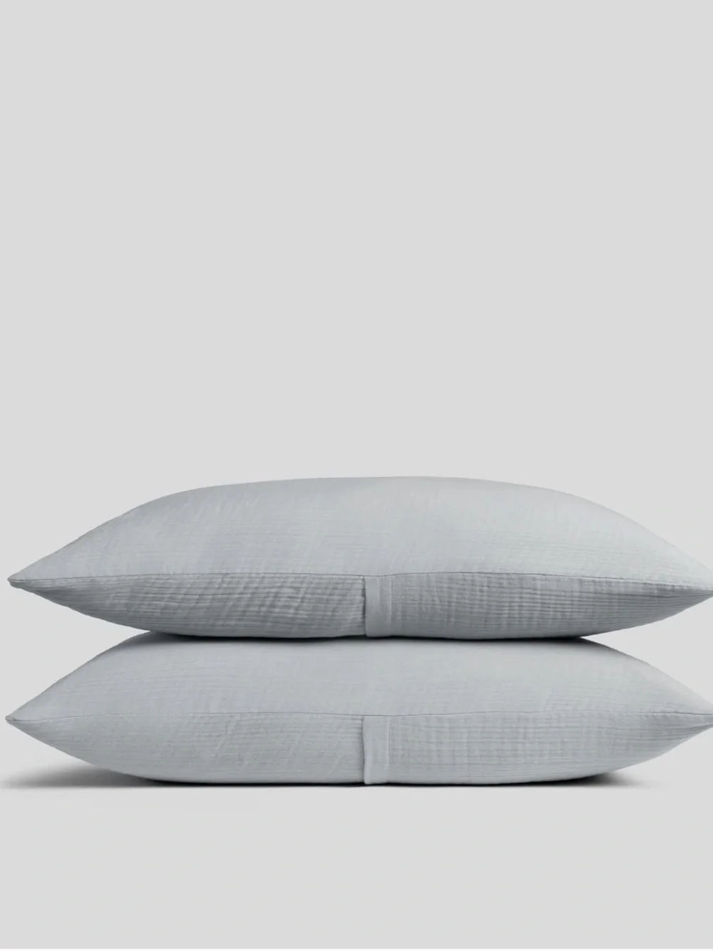 Parachute Cotton Light Gray King Size Pillow Cover Set - Soft Everyday Pair